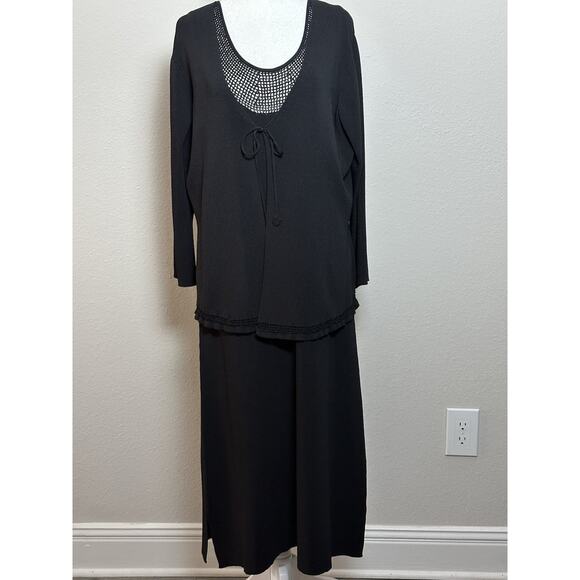 Studio Max Women’s Knit Two-Piece Dress & Sweater Black‎ Size (L) - Picture 16 of 16
